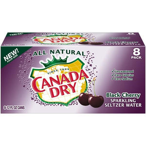 Canada Dry Seltzer Water Black Cherry can 12floz/355ml