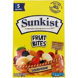 Sunkist Fruit Bites Mixed Fruit Drink Mix 5ct- 4oz/112g