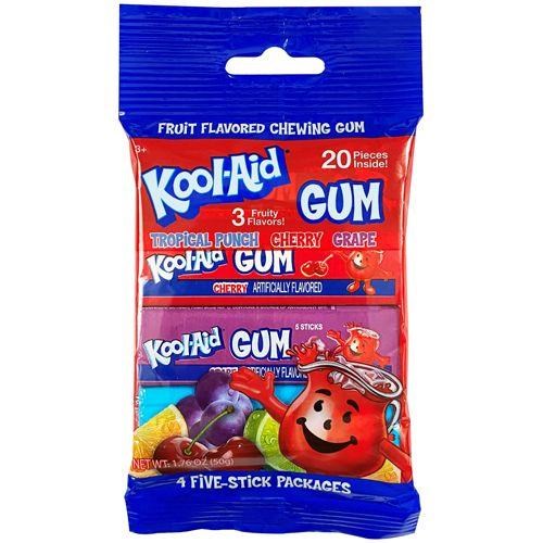 Kool Aid Gum 4 Five Stick Packs 1.76oz/50g