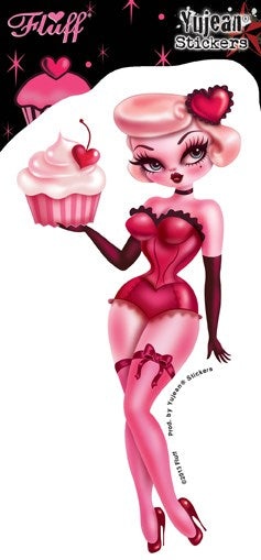 Yujean Fluff Cupcake Doll Sticker