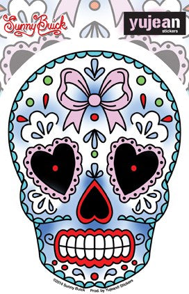 Yujean Sunny Buick Valentine Skull Sticker