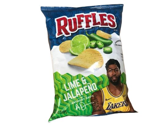 Ruffles LIMITED EDITION Anthony Davis Lime & Jalapeno Chips 8oz/226.8g