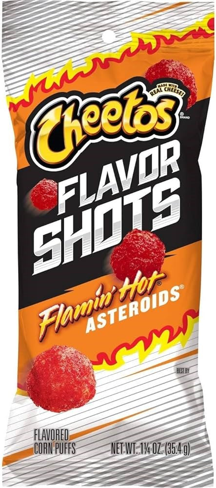 Cheetos Flavor Shots Flamin Hot Asteroids 1.25oz/35.4g