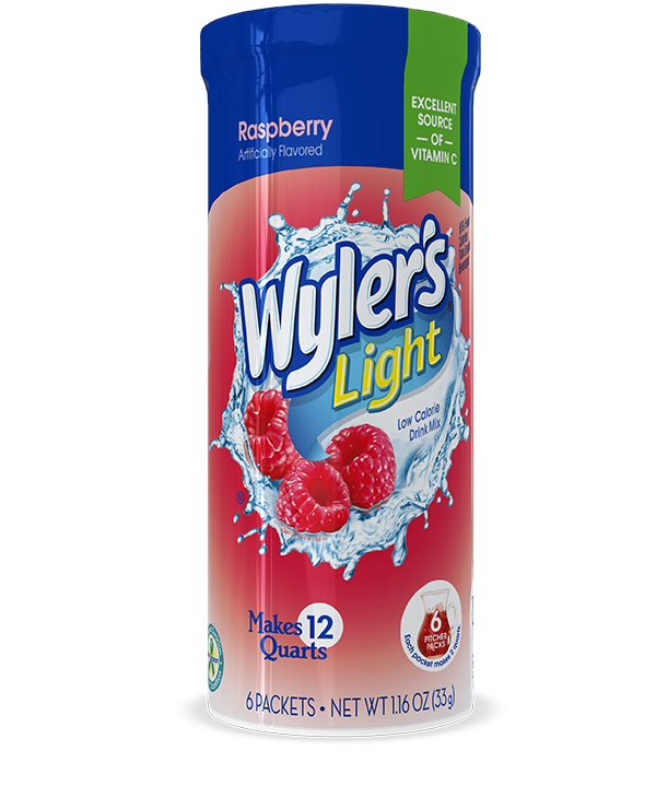 Wylers Light  Drink Mix Raspberry Canister 1.16oz/33g
