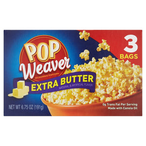 Pop Weaver Extra Butter Popcorn 6.75oz/191.4g