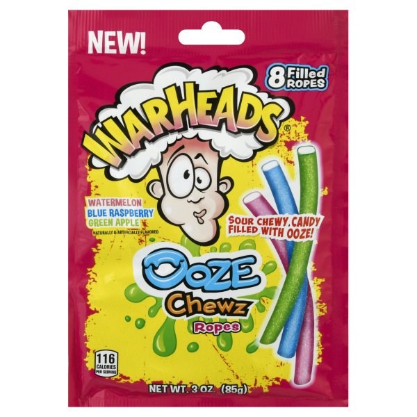 Warheads  OOZE Chewz Sour Ropes 3.0oz/85g