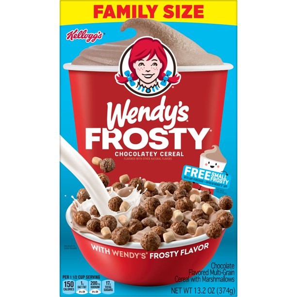 Kelloggs Wendys Frosty Chocolatey Cereal 13.2oz/374g