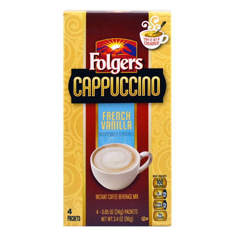 Folgers Instant Cappuccino French Vanilla 4ct.