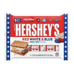 Hersheys Red White & Blue Cookies & Creme 6pk@1.55oz/43g