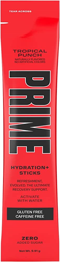 Prime Powder Version Prime Hydration+ Electrolyte Powder Mix Sticks Tropical Punch 9.51g ...