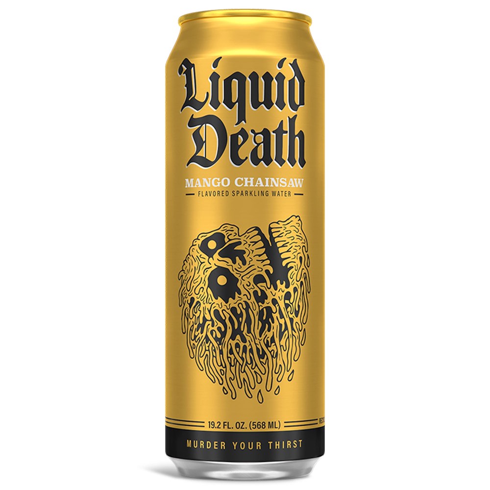 Liquid Death Sparkling Water Mango Chainsaw 19.2floz/568ml