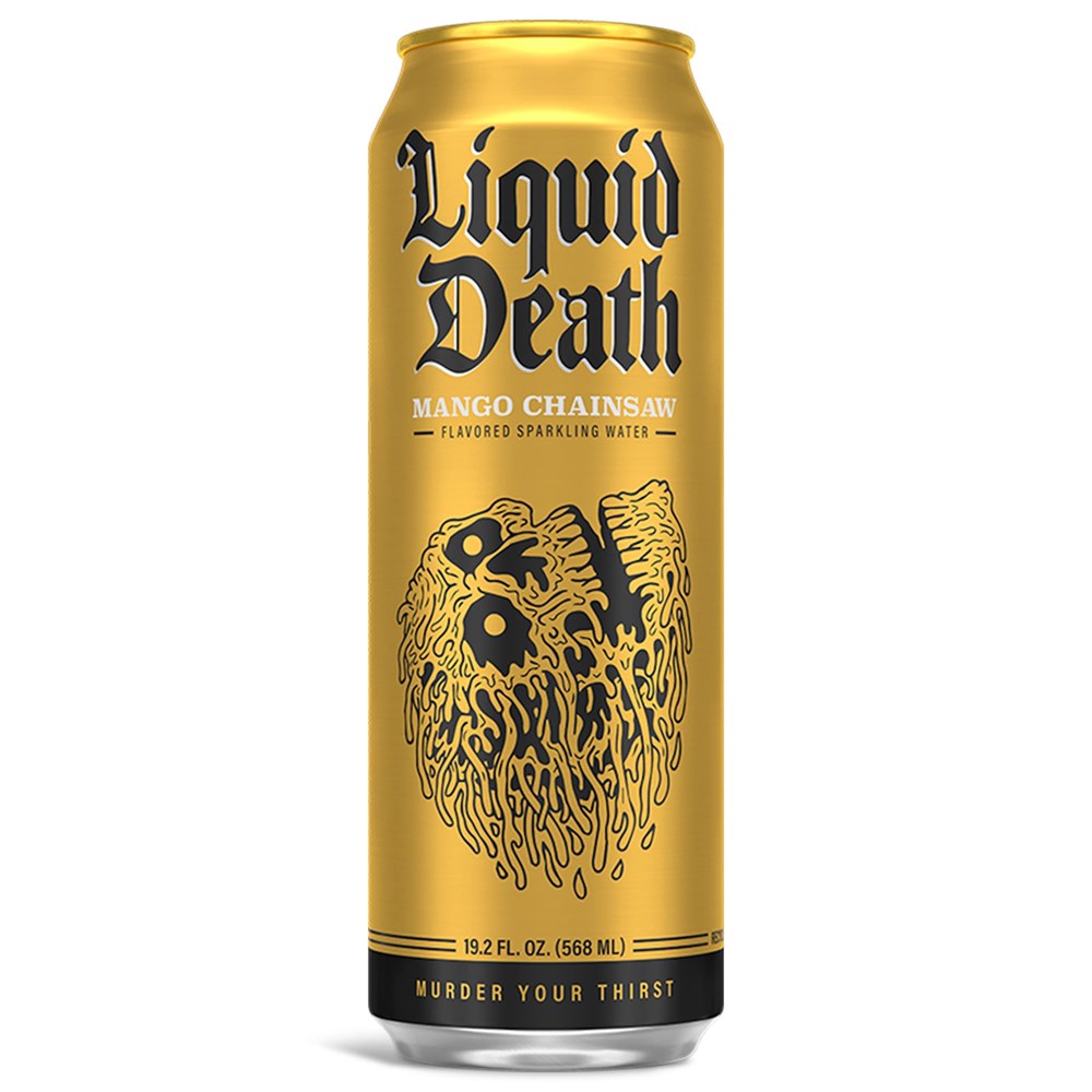 Liquid Death Sparkling Water Mango Chainsaw 19.2floz/568ml