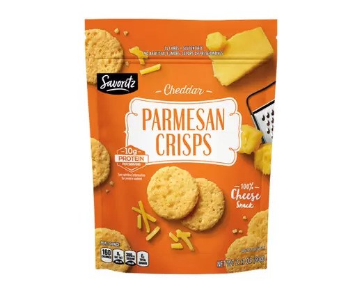 Savoritz Parmesan Crisps Cheddar 100% cheese 2.11oz/60g