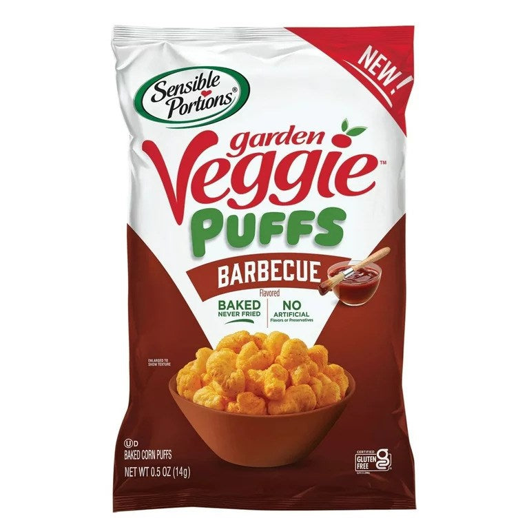 Sensible Portions Garden Veggie Chips Puffs BBQ 0.5oz/14g