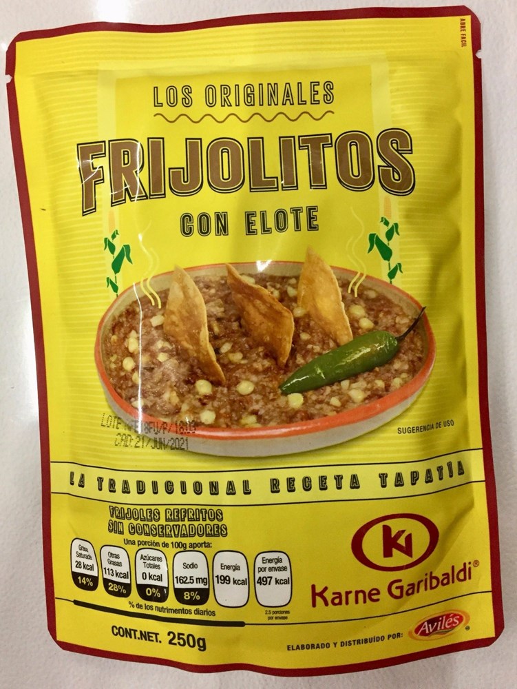 Los Originales Karne Garibaldi Frijolitos con Elote 250g