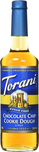 Torani Chocolate Chip Cookie Dough Sugar Free Syrup 750ml