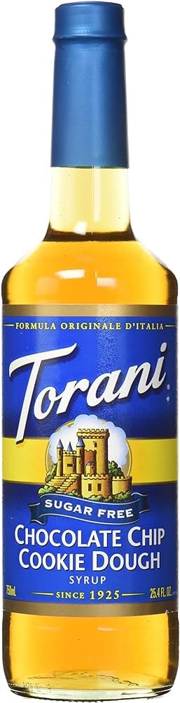 Torani Chocolate Chip Cookie Dough Sugar Free Syrup 750ml