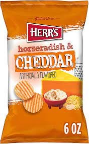 Herrs Potato Chips Horseradish Cheddar 6oz/170g